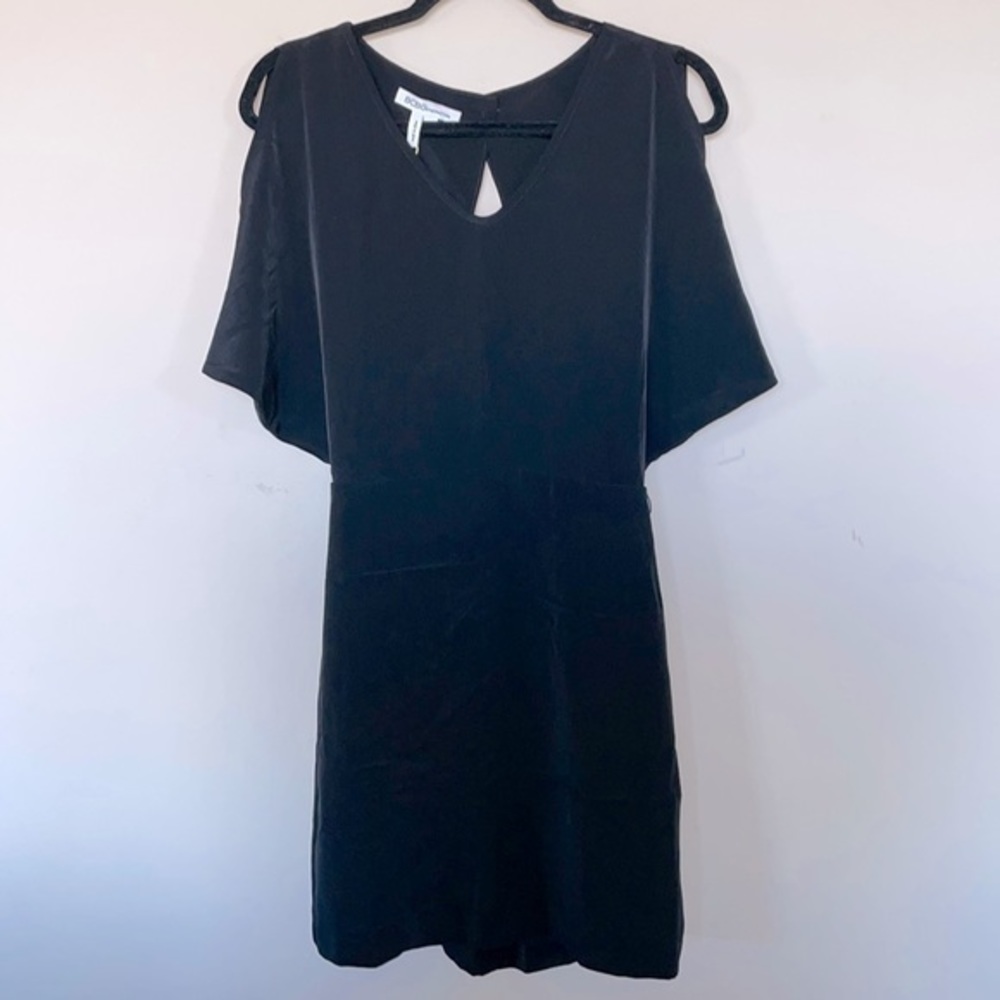 NWT BCBGeneration Black Short Polyester Dress Size 4 With Open Back Detail